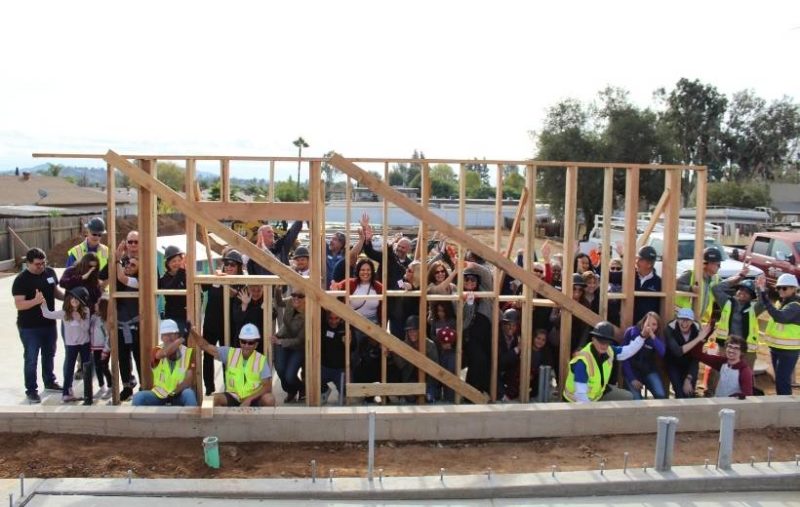 First Wall Raised at 10Home Site in Escondido San Diego Habitat for