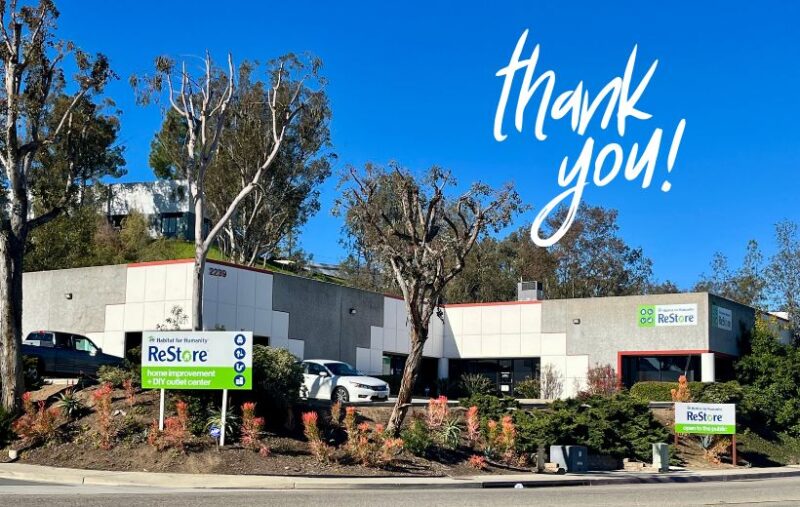 Closure of Escondido ReStore Location San Diego Habitat for Humanity
